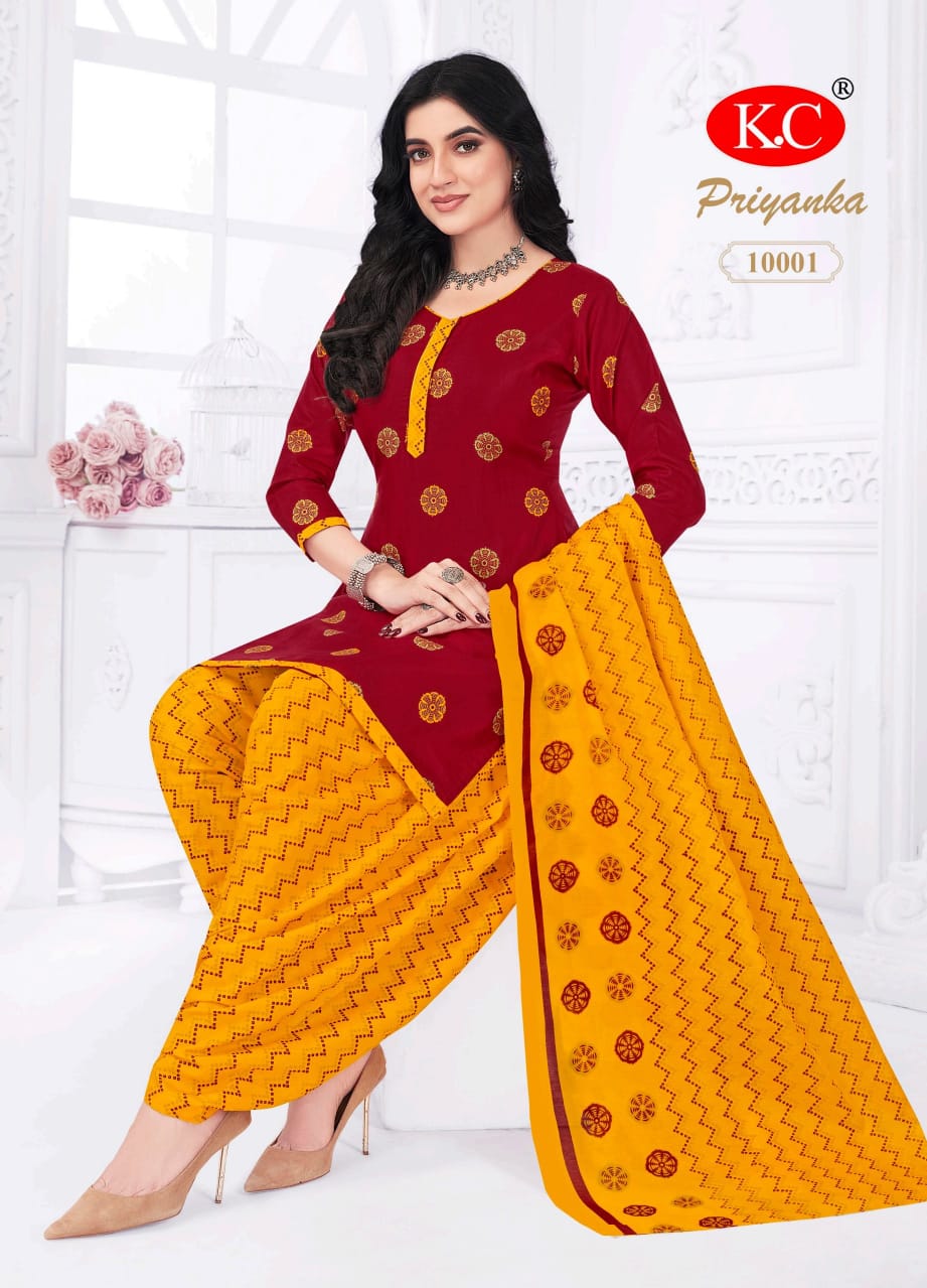 Priyanka Vol 10 By Kc Cotton Printed Readymade Dress Suppliers In India